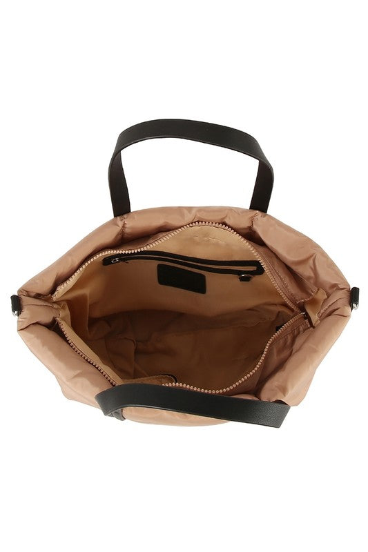 Quilted Puffer Tote Bag
