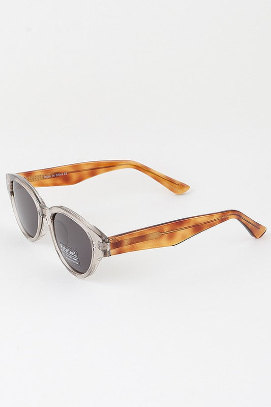 Polarized Two Tone Oval Sunglasses