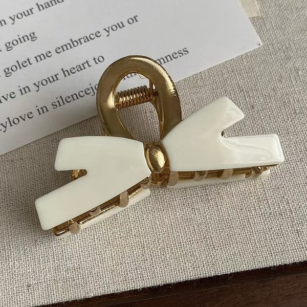 Small Acrylic Bow Hair Claw Clip