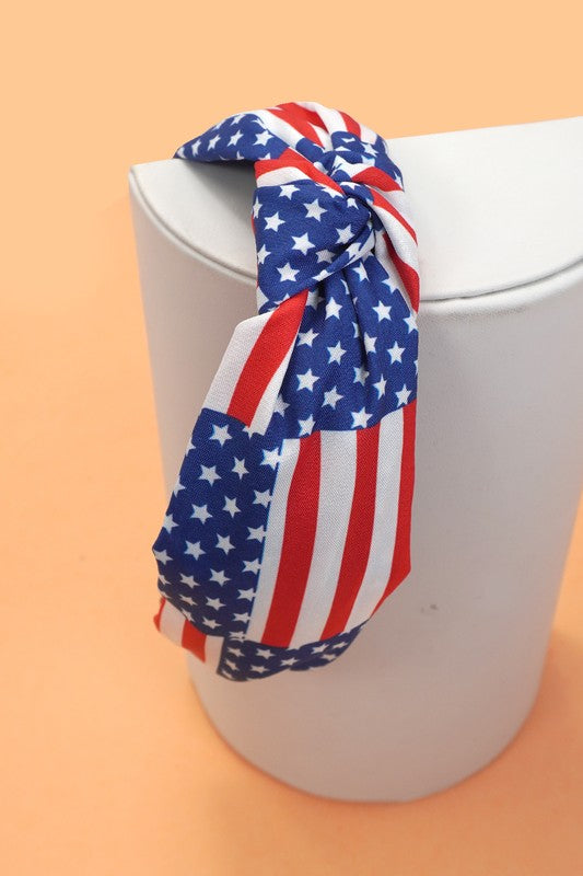 Patriotic Stars & Stripes Knot Headband