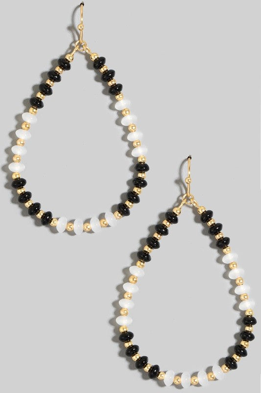 Glass Beaded Teardrop Earring