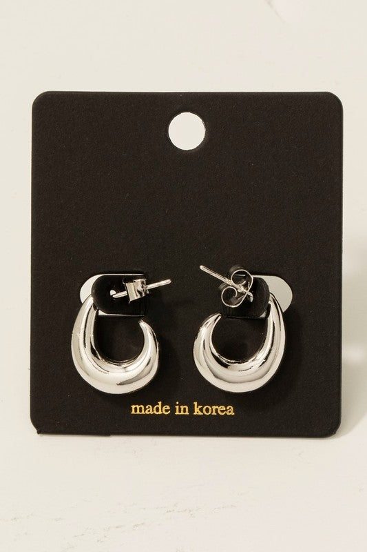 Metal Small Curl Hoop Earring