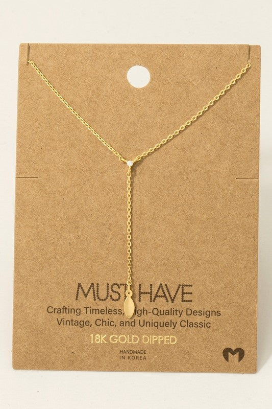 Lariat CZ Chain Must Have Necklace