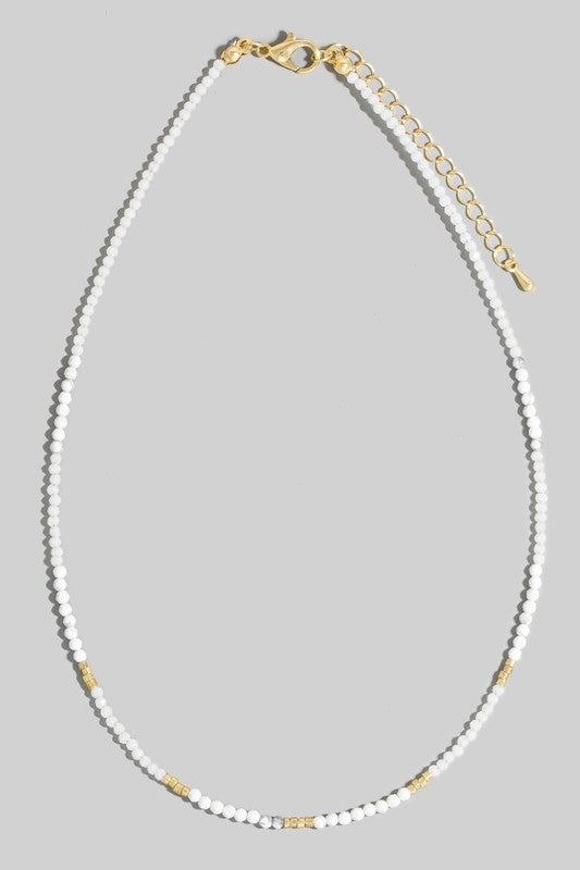 Mixed Seed Bead Simple Necklace