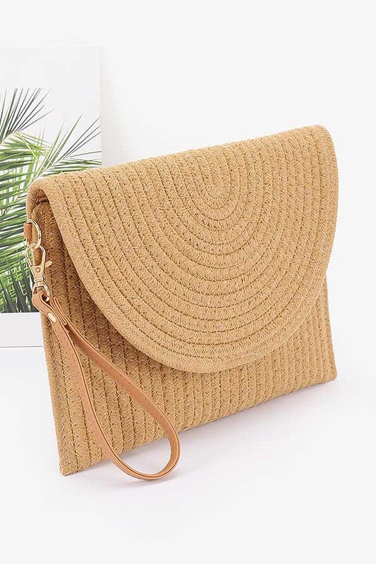 Cotton Braided Envelope Clutch
