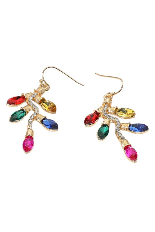 Crystal Bulb Lights Dangle Earring