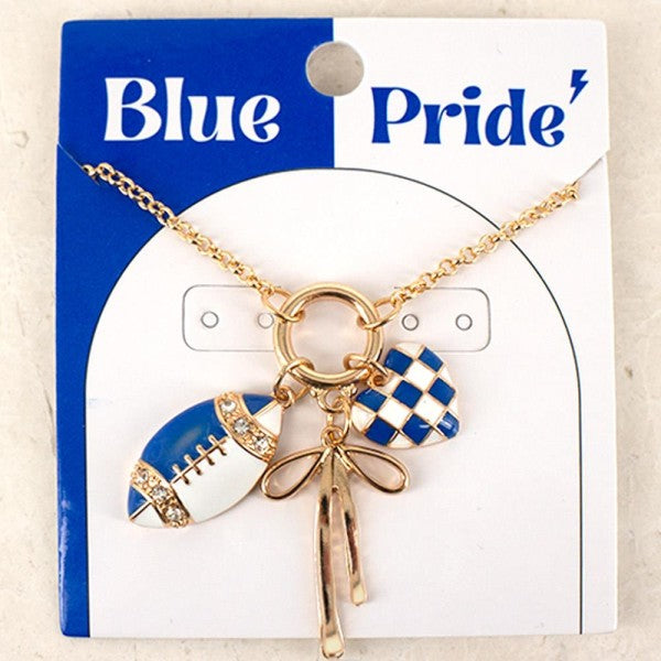 Gameday Football Multi Charm Necklace
