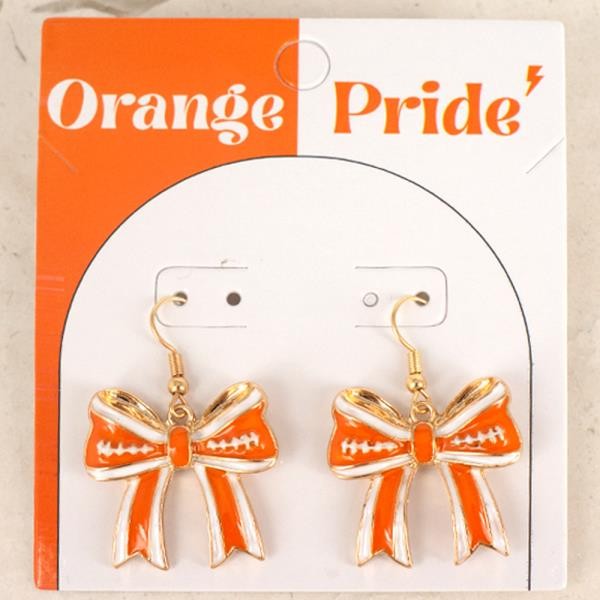Gameday Enamel Bow Dangle Earring