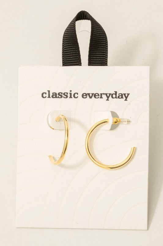Medium Slim Hoop Earring