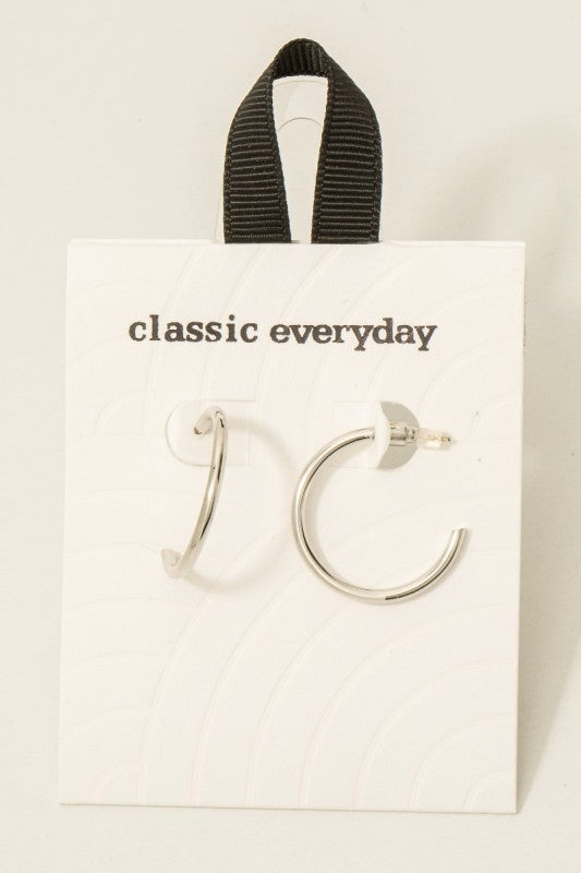 Medium Slim Hoop Earring