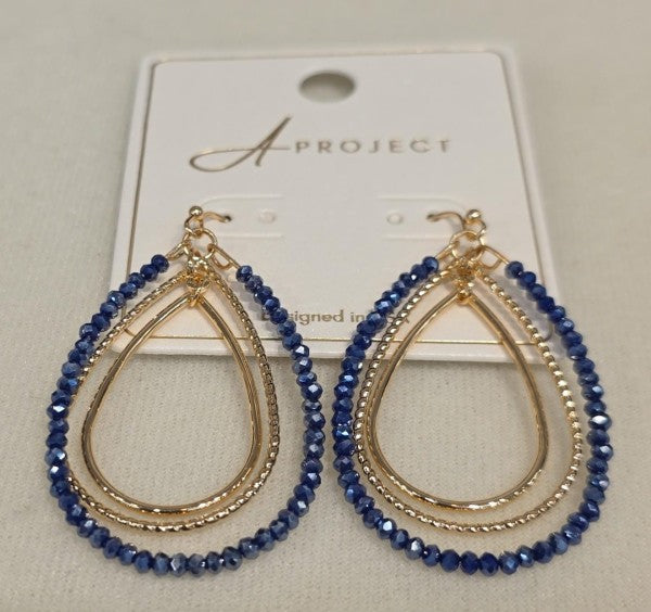 Beaded Layered Teardrop Earring