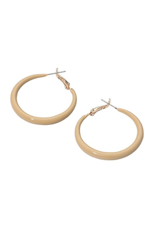 Resin Color Dipped Hoop Earrings