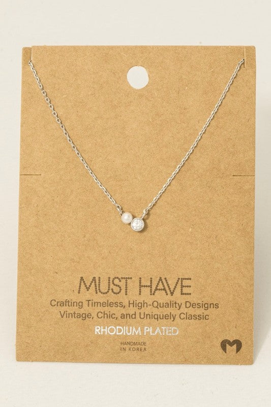 Pearl & Rhinestone Must Have Necklace