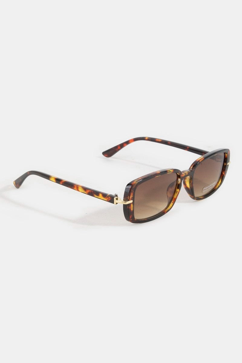 Acetate Rectangle Frame Sunglasses