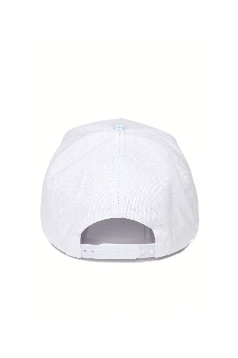 Embroidered Wave Flag Stripe Bill Hat-Pink