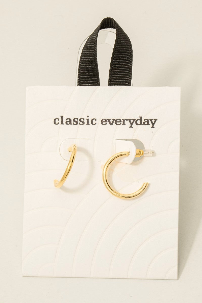 Classic Thin Gold Hoop Earring