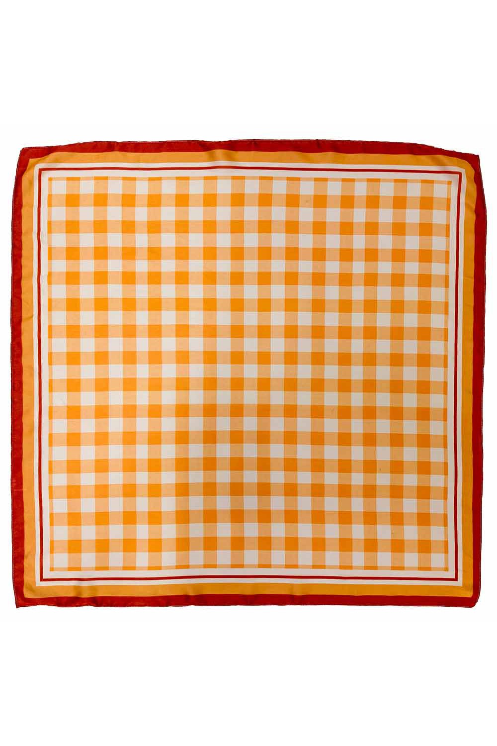 Orange Gingham Fall Scarf