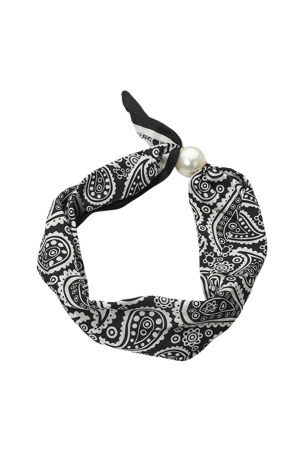 Pearl Magnetic Bead Bandana Scarf Necklace