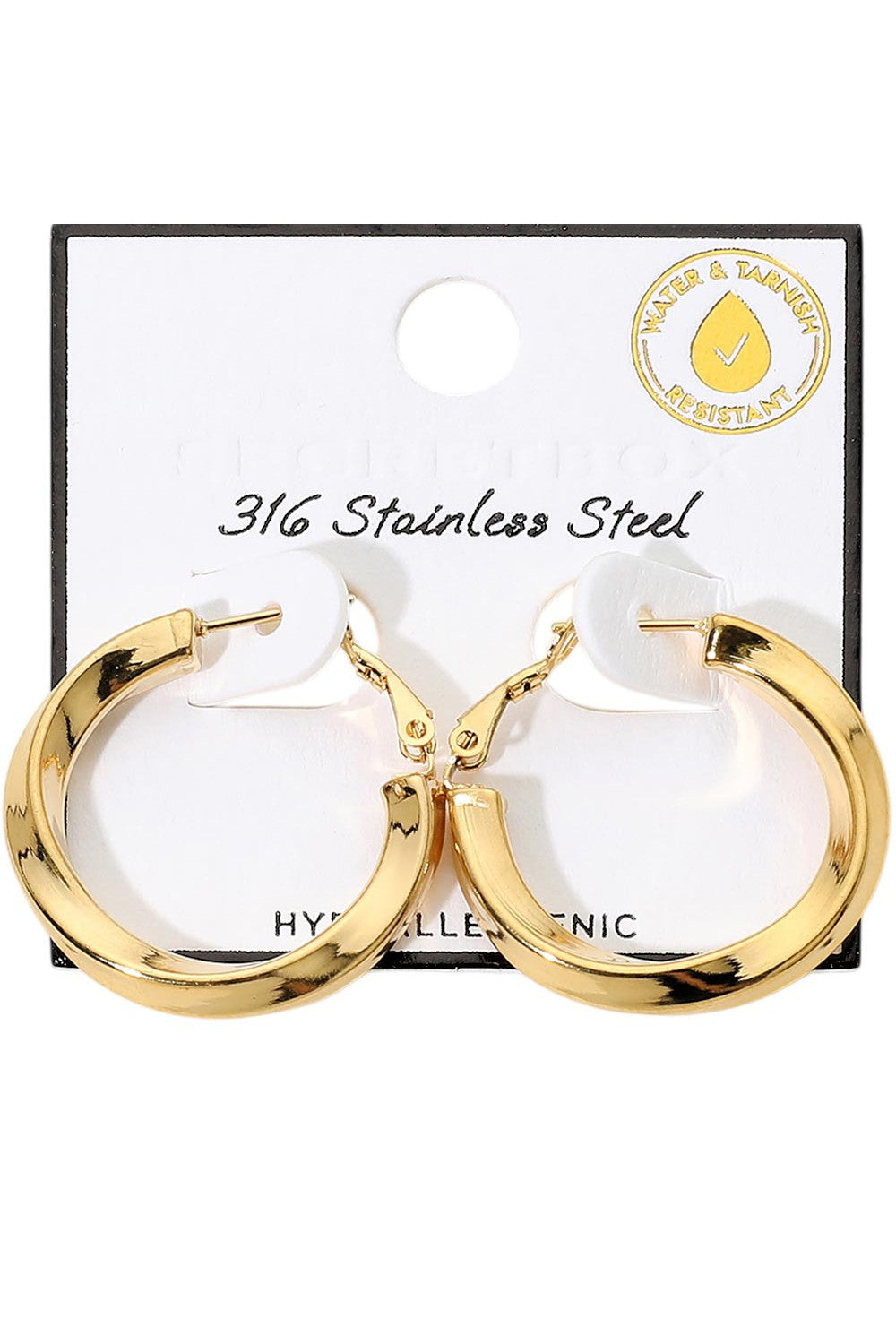 Thick Twist Gold Hoop Earring