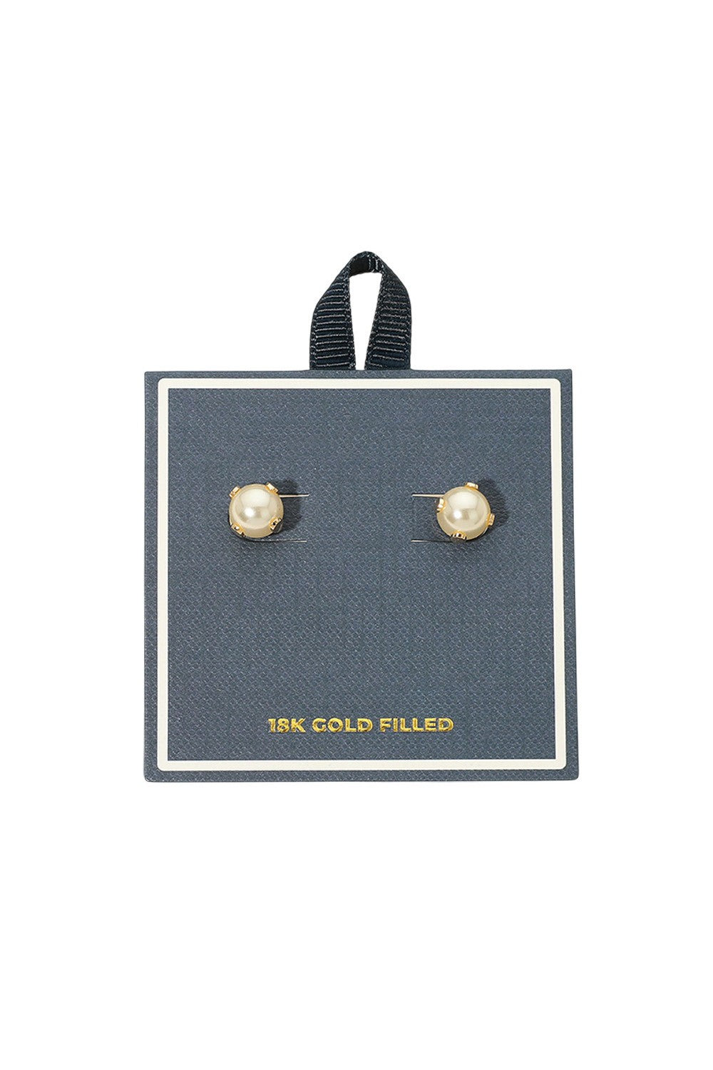 Prong Setting Pearl Stud Earring