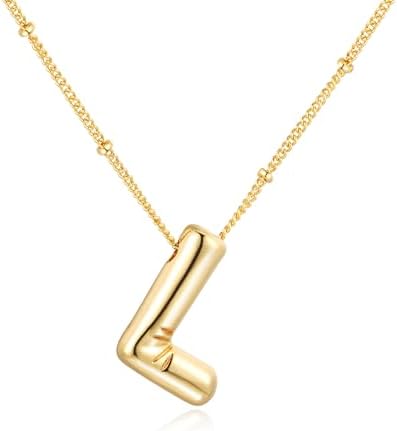 Bubble Balloon Initial Necklace