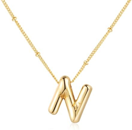 Bubble Balloon Initial Necklace