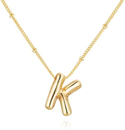 Bubble Balloon Initial Necklace