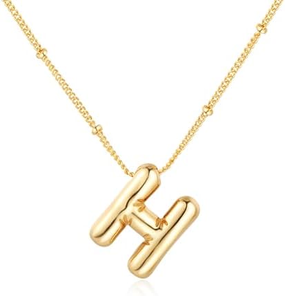 Bubble Balloon Initial Necklace