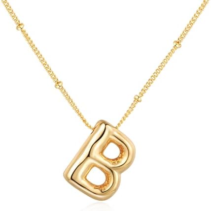Bubble Balloon Initial Necklace