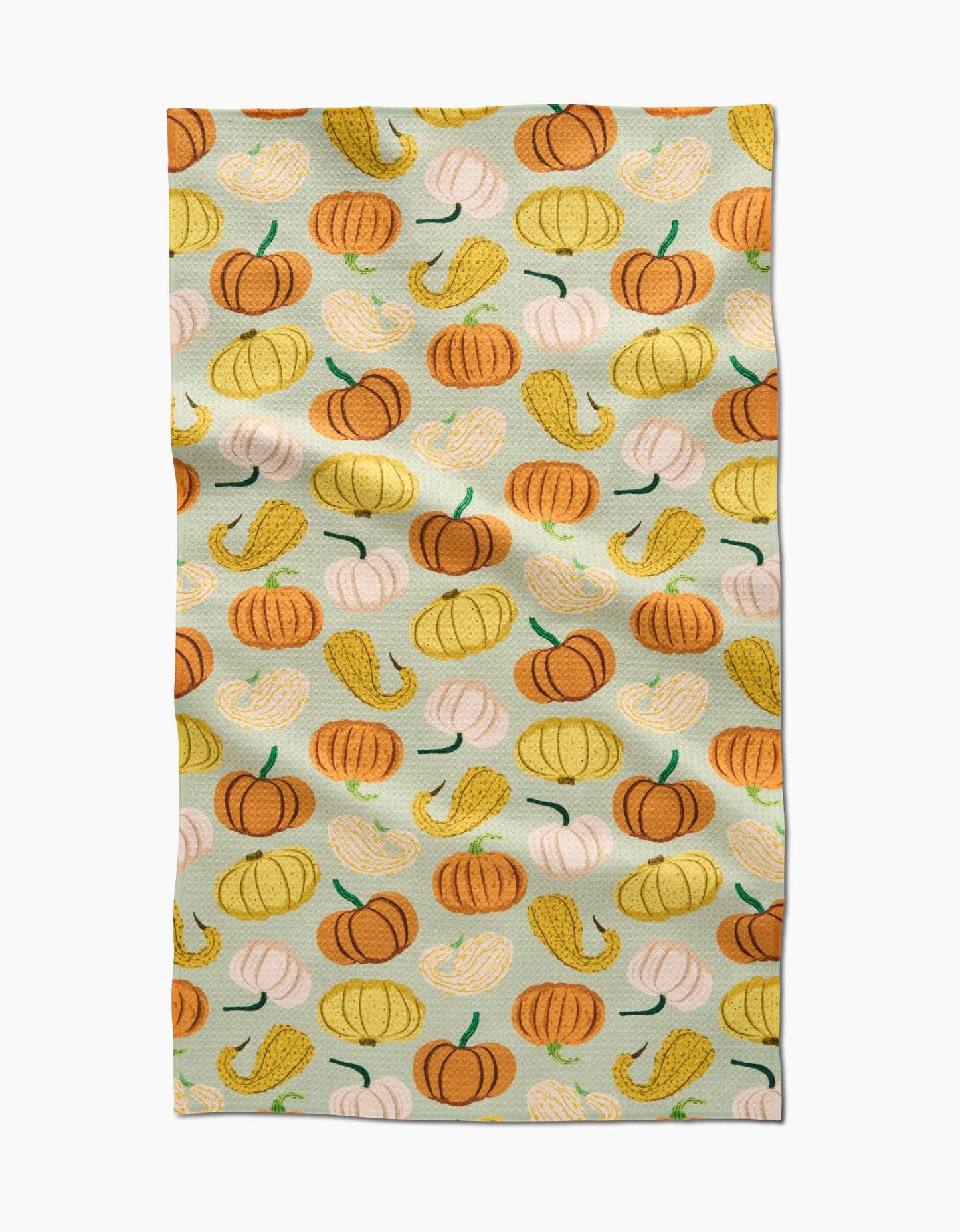 Pumpkins And Gourds Tea Towel by Geometry
