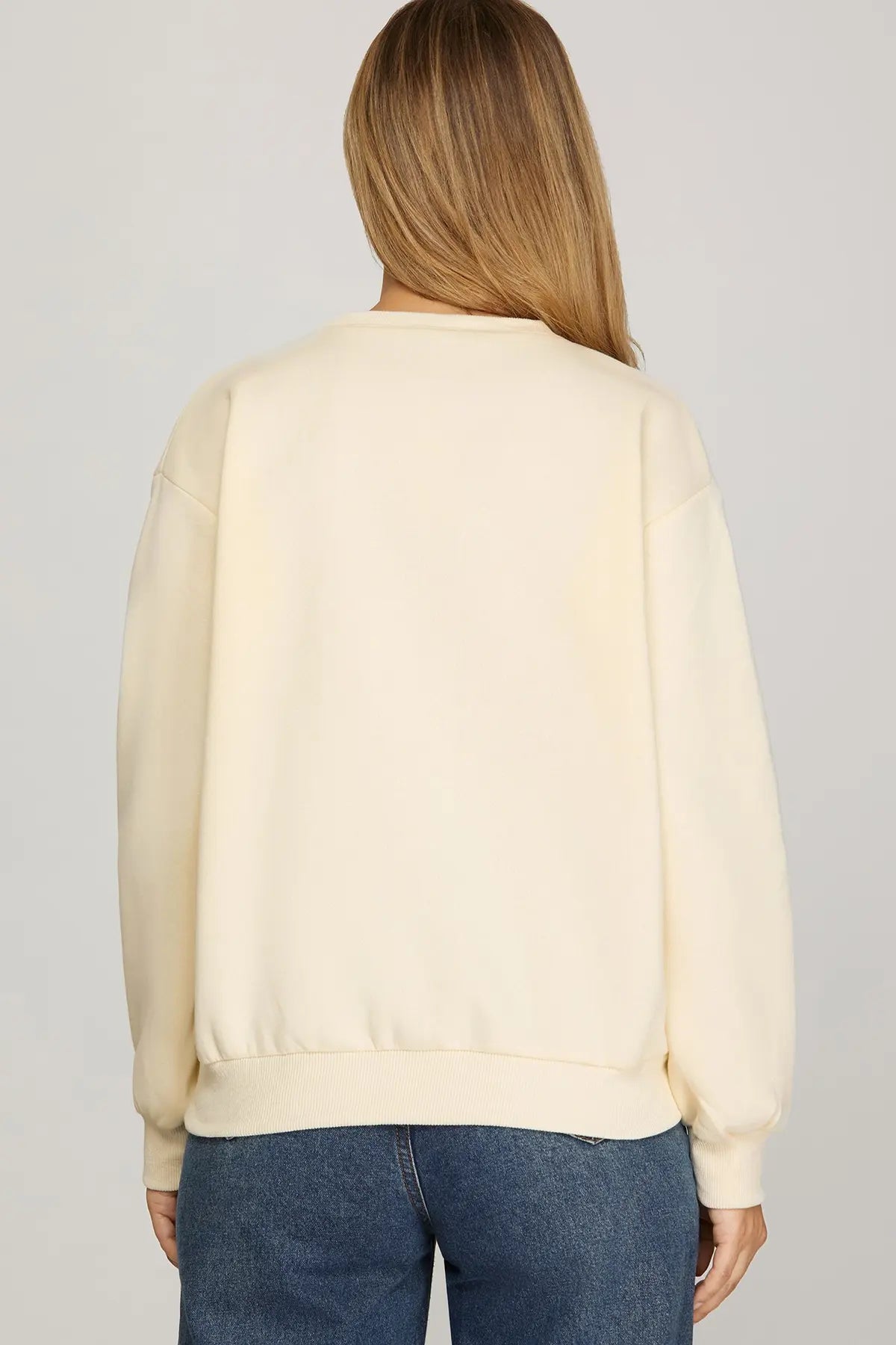 Gingham Cherry Bow Sweatshirt