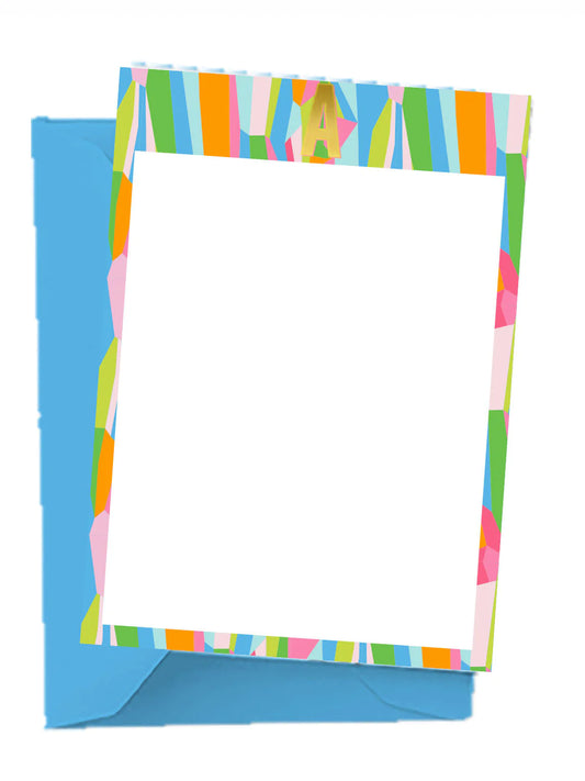 Tropical Initial Notecard Set