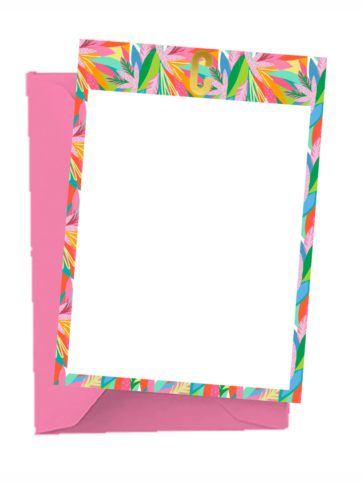 Tropical Initial Notecard Set