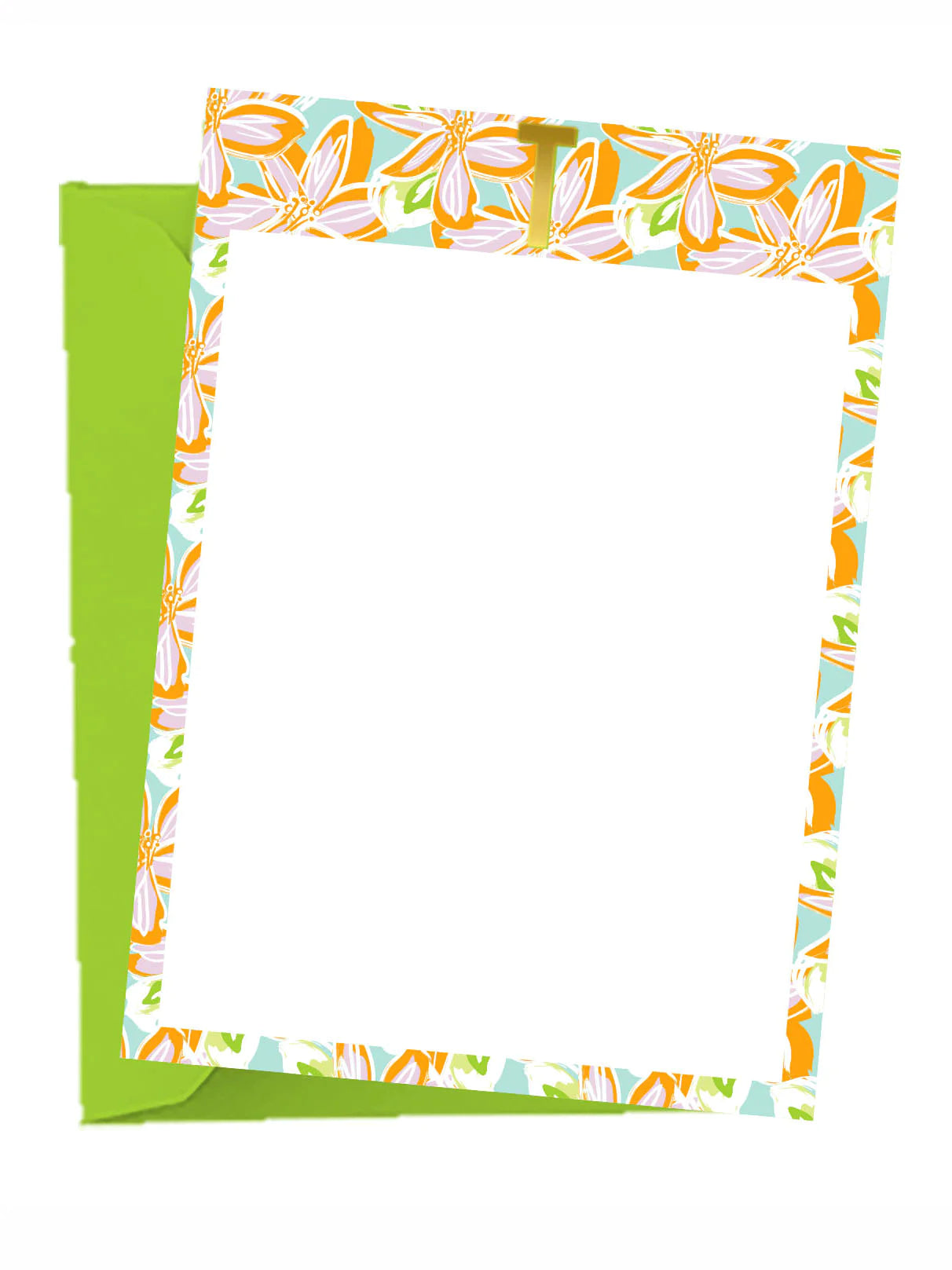 Tropical Initial Notecard Set