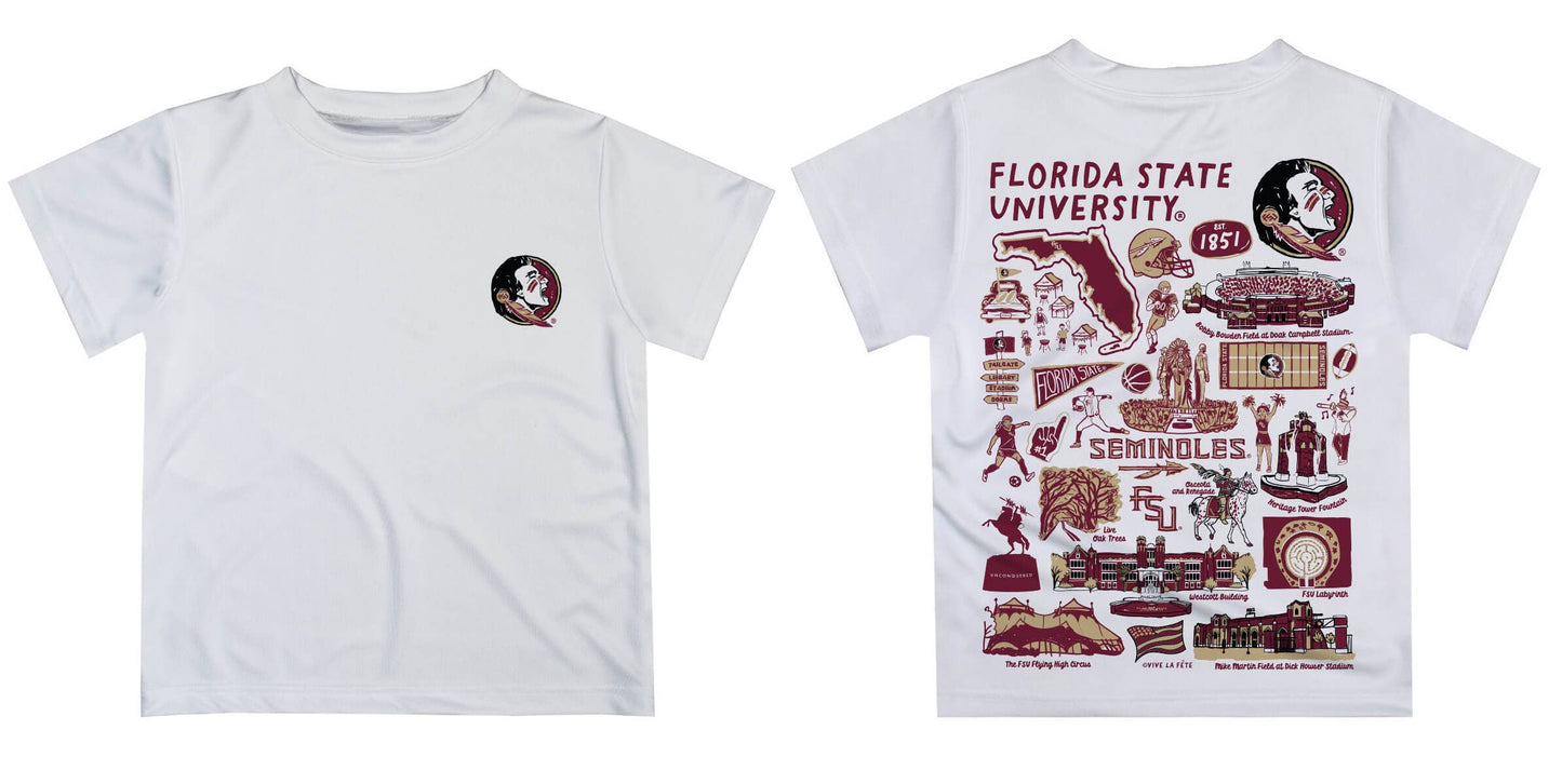 Youth Florida State Seminoles Hand Sketched Impressions T-Shirt