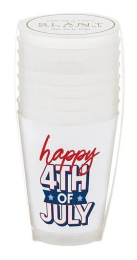 Frosted Cup Happy 4th of July