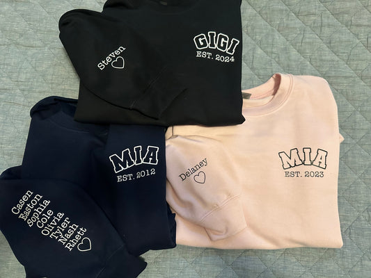 Established Sweatshirt with Names