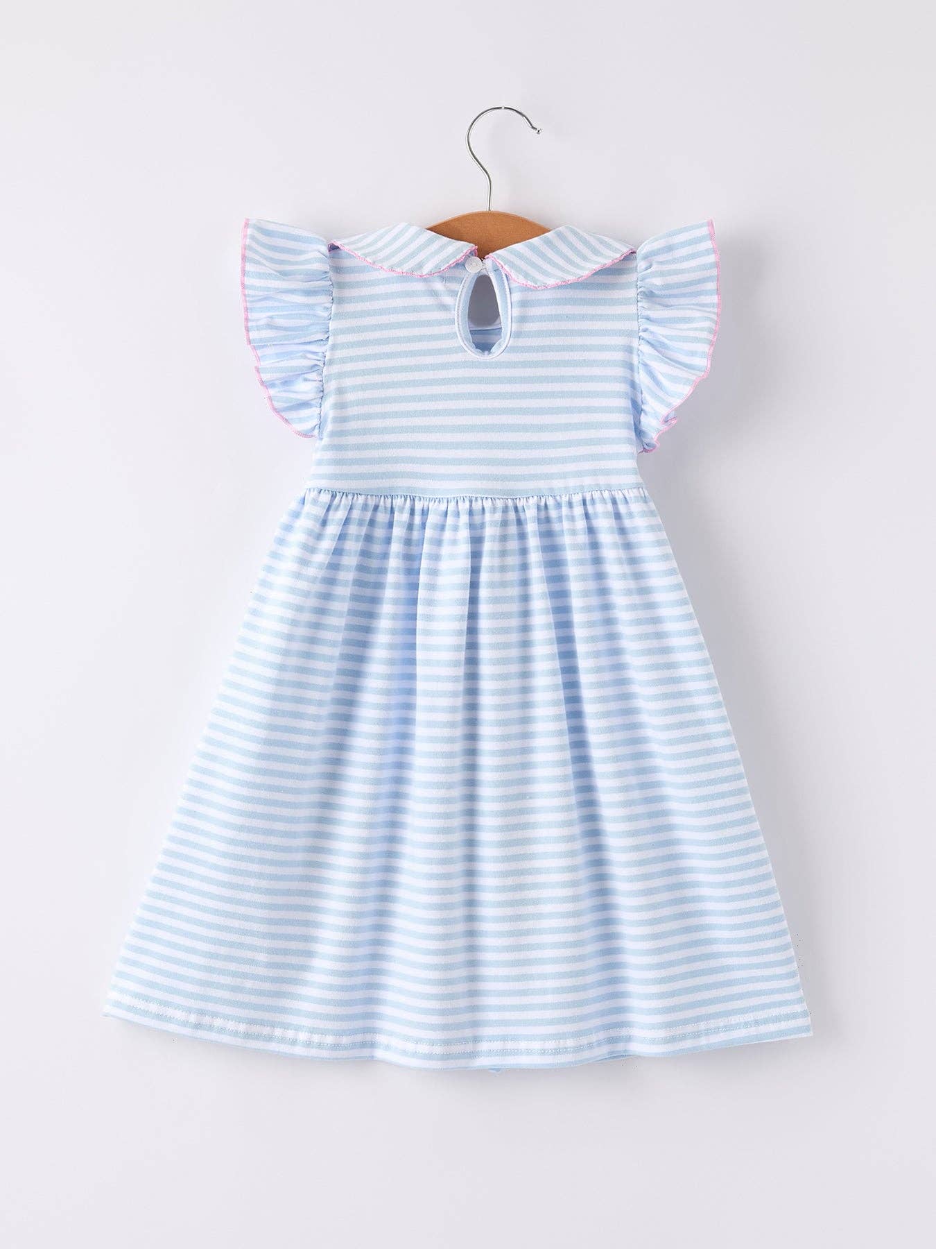 Back To School Girls Plaid Pencil Applique Bow Dress with Monogram