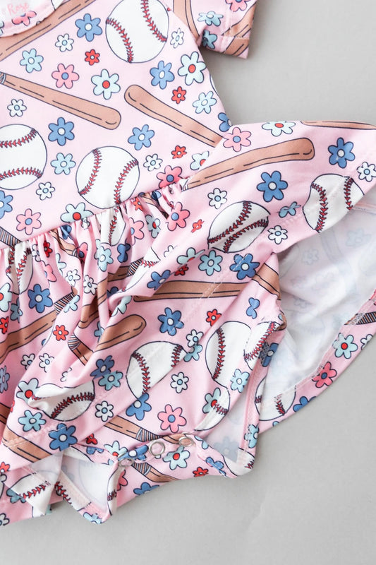 Batter Up Twirl Onesie