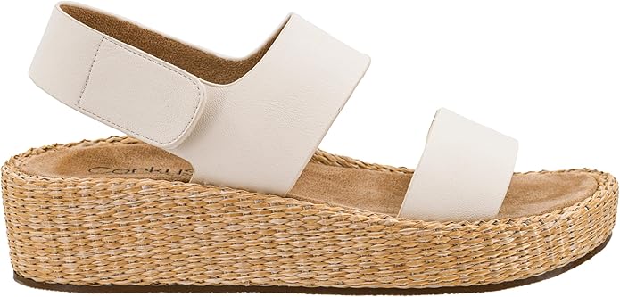 Heatwave Double Strap Wedge Sandal-White