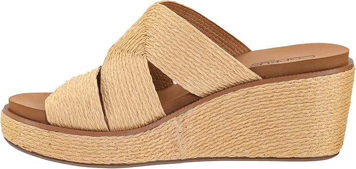 Golden Hour Raffia Wedge Sandal-Natural