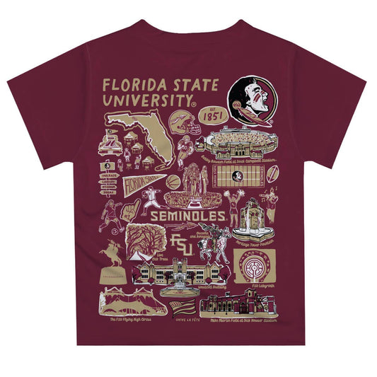 Youth Florida State Seminoles Hand Sketched Impressions T-Shirt