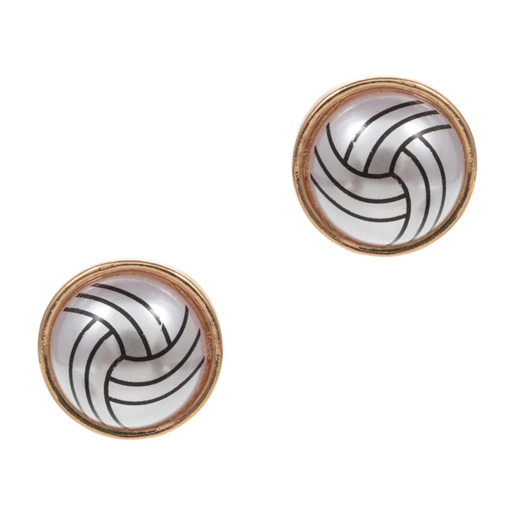 Sport Ball Pearl Post Earring