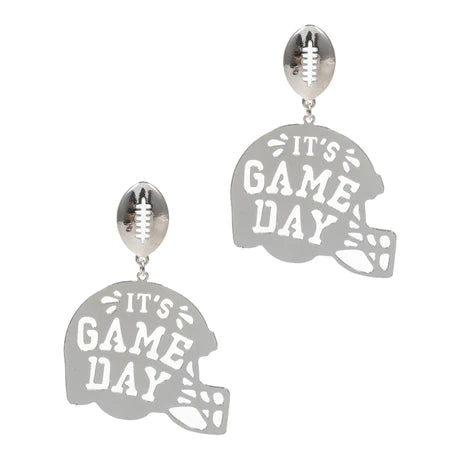 Football Helmet Shaped Drop Earring