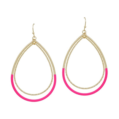 Color Coated Metal Teardrop Earring