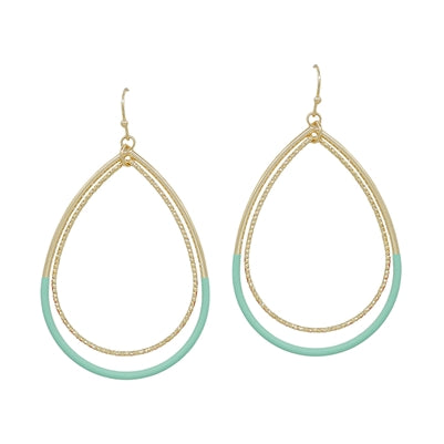 Color Coated Metal Teardrop Earring