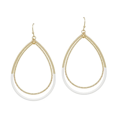 Color Coated Metal Teardrop Earring