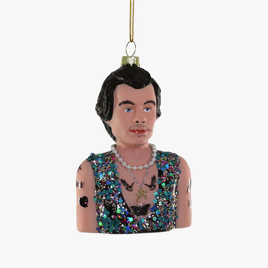 Harry Styles Glass Ornament