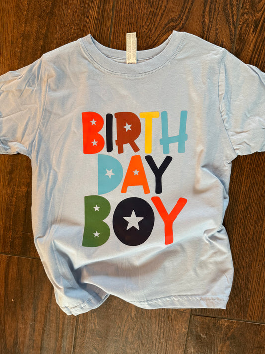 Multi Color Birthday Boy Shirt