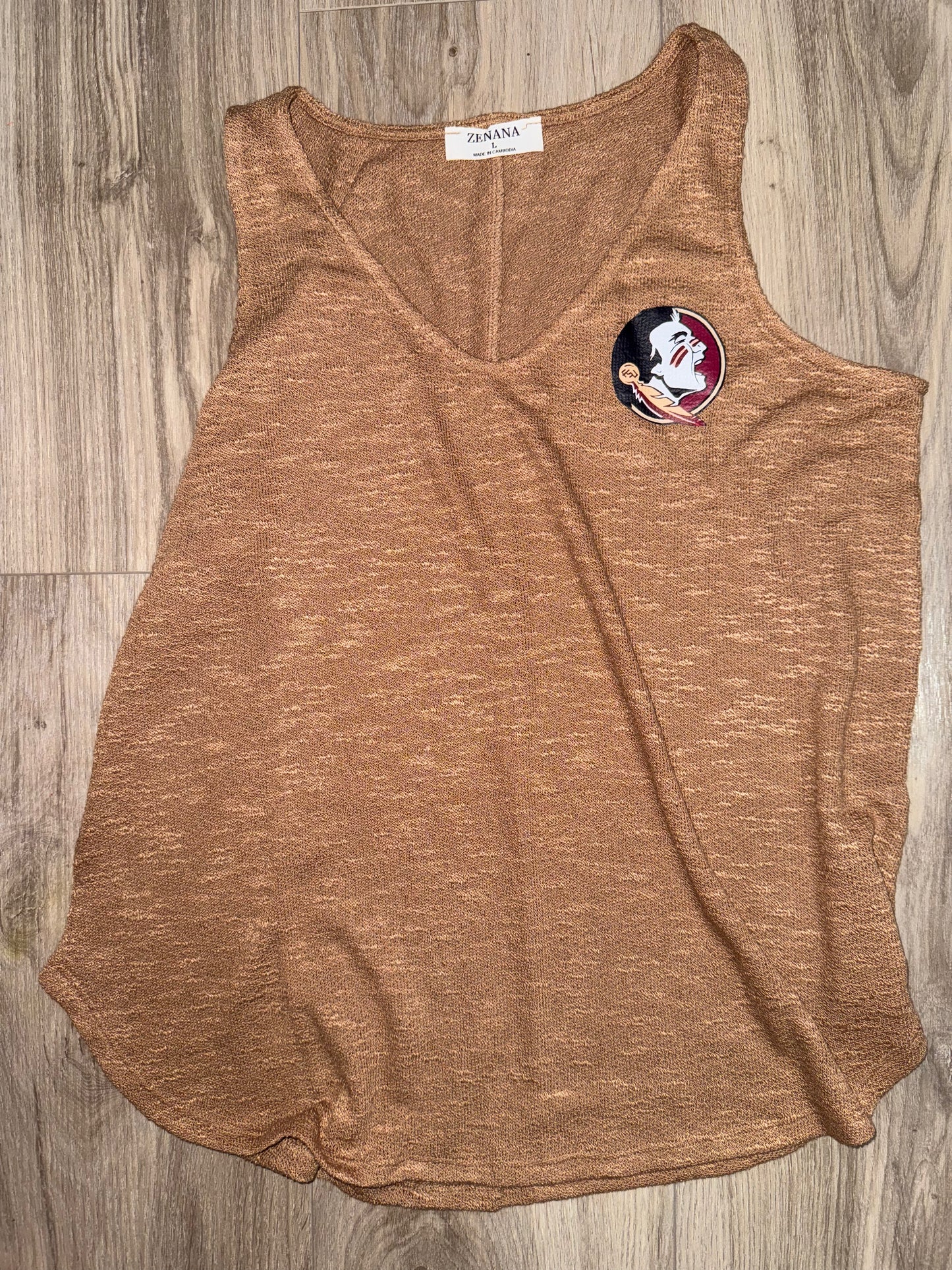 Seminole V-neck Top-Gold